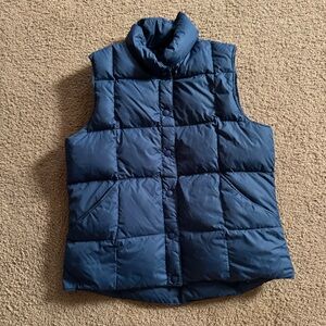 Lands End Puffer Vest Small Navy